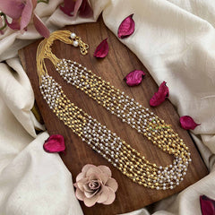 Vriksham Zarina 8 Layered Pearl & Gold Beaded Traditional Ethnic Pearl Beaded Mala-G20106