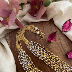 Vriksham Zarina 8 Layered Pearl & Gold Beaded Traditional Ethnic Pearl Beaded Mala-G20106