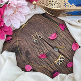 Vriksham Exquisite 3 Tear Drop Invisible Chain-Blue-G18399