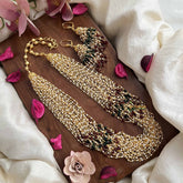 Vriksham Rajvika Multicolor Beaded Pearl With Earrings Traditional 25 Layered Beaded Mala Set-G20112