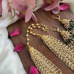 Vriksham Rajvika Multicolor Beaded Pearl With Earrings Traditional 25 Layered Beaded Mala Set-G20112