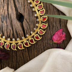 Vriksham Traditional Kerala Manga Neckpiece-30 Manga-Red-G17277