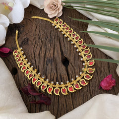 Vriksham Traditional Kerala Manga Neckpiece-30 Manga-Red-G17277