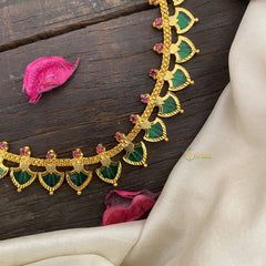 Vriksham Tradional Kerala Palakka Neckpiece-50 Palakka-Green-G17272