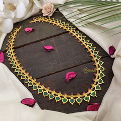 Vriksham Tradional Kerala Palakka Neckpiece-50 Palakka-Green-G17272