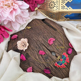 Vriksham Butterfly Pendant Invisible Chain-Red Green & Blue-G18404