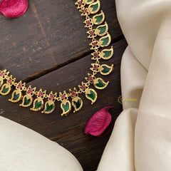 Vriksham Traditional Kerala Manga Neckpiece-39 Manga-Green-G17278