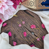 Vriksham Flower Pendant Invisible Chain Neckpiece-Pink-G18426