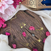 Vriksham Gold Look Alike 3 Elephant Pendant Invisible Chain-G18418