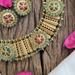 Vriksham Designer Pastel Green Gop Type Choker-G17217