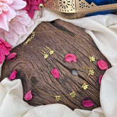 Vriksham Gold Look Alike 5 Elephant Pendant Invisible Chain-G18419