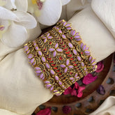 Vriksham Silk Thread Kundan Bridal Bangle Set-Baby Pink-G16247
