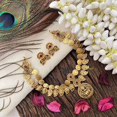 Vriksham Lakshmi Pendant With 2 Layer Maanga & Coin Neckpiece-G17213