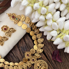 Vriksham Lakshmi Pendant With 2 Layer Maanga & Coin Neckpiece-G17213