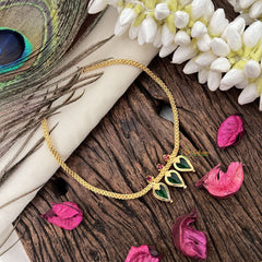 Vriksham Symbolic Green Stone Kerala Manga Neckpiece-G17232