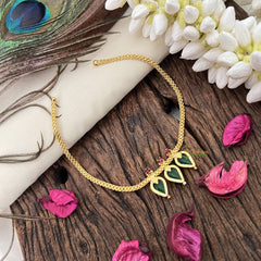 Vriksham Symbolic Green Stone Kerala Manga Neckpiece-G17232