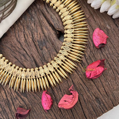 Vriksham Designer Gold Look Alike Mullai Mottu Short Neckpiece-G17261