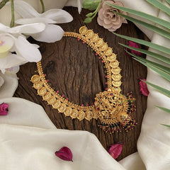 Vriksham Gold Look Alike Lakshmi Pendant With Lakshmi Coin Neckpiece-G17221