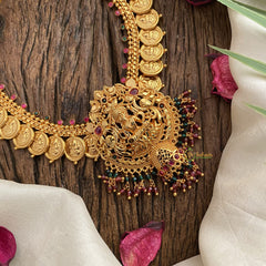 Vriksham Gold Look Alike Lakshmi Pendant With Lakshmi Coin Neckpiece-G17221