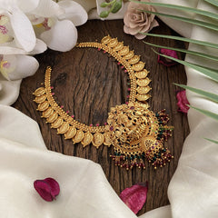 Vriksham Gold Look Alike Lakshmi Pendant With Lakshmi Coin Neckpiece-G17221