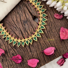 Vriksham Symbolic Green Stone Kerala 30 Manga Neckpiece-G17233