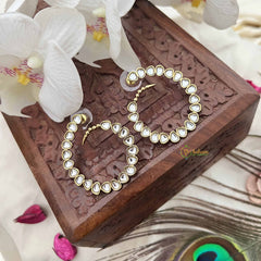 Vriksham Classic Kundan Circle Hoop Earrings -G20141