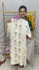 Vriksham Anarkali Style Co-ord Set-Off White-VS4416