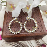 Vriksham Classic Kundan Circle Hoop Earrings -G20141