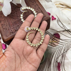 Vriksham Classic Kundan Circle Hoop Earrings -G20141