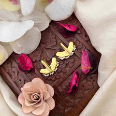 Vriksham Unique Emerald Ruby Crescent Pearl Detailing Kundan Jadau Bugadi-J4143