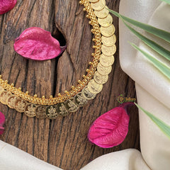 Vriksham Traditional Gold Look Alike Lakshmi Coin Short Neckpiece-G17253