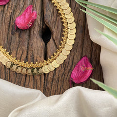 Vriksham Traditional Gold Look Alike Lakshmi Coin Short Neckpiece-G17254