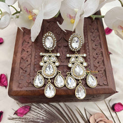 Vriksham Teardrop Crystal Dangler Party Wear Glamour Earrings-G20152
