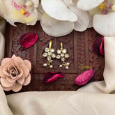 Vriksham Classic Floral Style Pearl Drop Kundan Jadau Bugadi-J4142