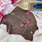 Vriksham Gold Look Alike AD Stone Floral Invisible Chain-Lavender-G18341