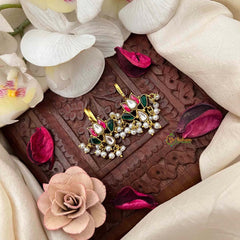 Vriksham Elegant Lotos Style Pearl Drop Kundan Jadau Bugadi-J4148