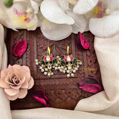 Vriksham Elegant Lotos Style Pearl Drop Kundan Jadau Bugadi-J4148