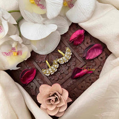 Vriksham Unique White Crescent Pearl Detailing Kundan Jadau Bugadi-J4144