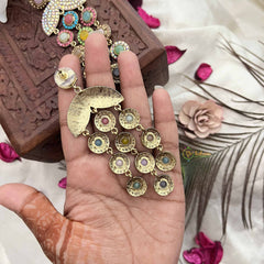 Vriksham Ishita Multicolor Statement Dangler Earrings With Crystal Accents Earrings-G20156