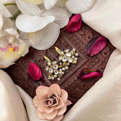 Vriksham Pushpika Style Pearl Drop Kundan Jadau Bugadi-J4137