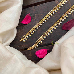 Vriksham Classic Minimalists Golden Look Pearls Style Anklets-G22211