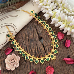 Vriksham Traditional Kerala Palakka Neckpiece-24 Palakka-Green-G17271
