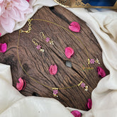 Vriksham Exquisite AD Stone Floral Invisible Chain-Red-Pearls-G18361