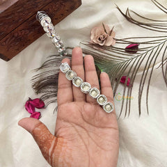 Vriksham Arya Crystal Silver-Tone Sparkling Rhinestone Statement Hoops Earrings-G20159