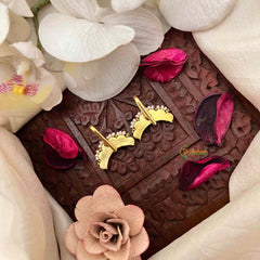 Vriksham Unique Down Side Emerald Ruby Crescent Pearl Detailing Kundan Jadau Bugadi-J4145