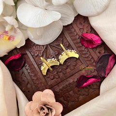 Vriksham Vriksham Unique Down Side Ruby Emerald Crescent Pearl Detailing Kundan Jadau Bugadi-J4183