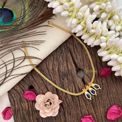 Traditional Kerala Naga Padam Neckpiece- Blue - G15303