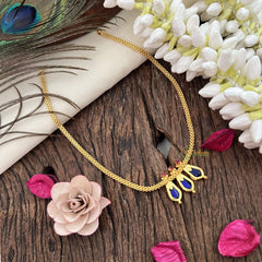 Traditional Kerala Naga Padam Neckpiece- Blue - G15303