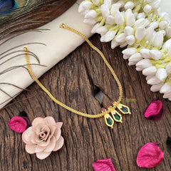Traditional Kerala Naga Padam Neckpiece- Green - G15304
