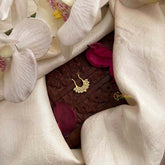 Vriksham Classic Crescent Moon White U-Shape White Stone Septum Ring-G22189